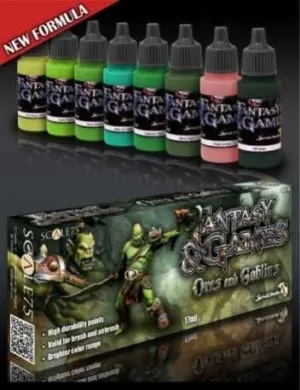 FANTASY AND GAMES. SET DE PINTURA ORCS AND GOBLINS                         