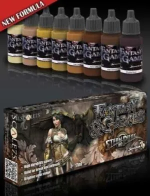 FANTASY AND GAMES. SET DE PINTURA STEAM AND PUNK                           