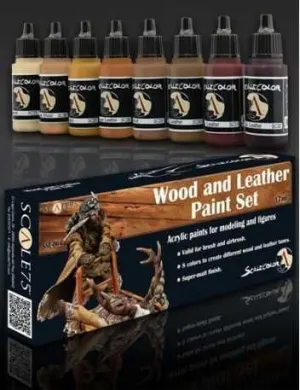 SCALECOLOR. SET DE PINTURA WOOD AND LEATHER                                