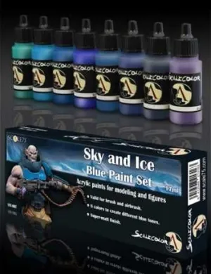SCALECOLOR. SET DE PINTURA SKY AND ICE BLUE                                