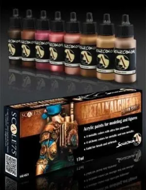 SCALECOLOR. SET DE PINTURA METAL AND ALCHEMY COPPER                        