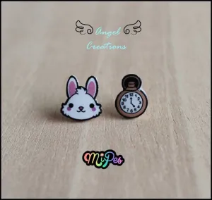 ANGEL CREATIONS PAR PENDIENTES CONEJO + RELOJ ALICIA ANGEL CREATIONS PAR PENDIENTES CONEJO + RELOJ ALICIA