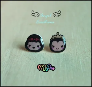 ANGEL CREATIONS PAR PENDIENTES BLANCANIEVES + REINA ANGEL CREATIONS PAR PENDIENTES BLANCANIEVES + REINA
