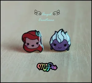 ANGEL CREATIONS PAR PENDIENTES ARIEL + URSULA ANGEL CREATIONS PAR PENDIENTES ARIEL + URSULA