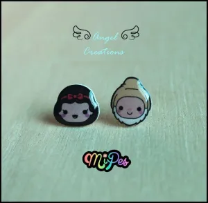 ANGEL CREATIONS PAR PENDIENTES BLANCANIEVES + ENANITO FELIZ ANGEL CREATIONS PAR PENDIENTES BLANCANIEVES + ENANITO FELIZ