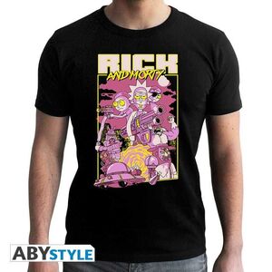 RICK Y MORTY CAMISETA NEGRA CHICO MOVIE T-XS                               
