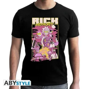 RICK Y MORTY CAMISETA NEGRA CHICO MOVIE T-XS                               