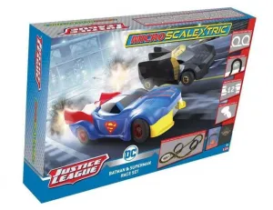 LIGA DE LA JUSTICIA MICRO SCALEXTRIC BATMAN & SUPERMAN RACE SET            