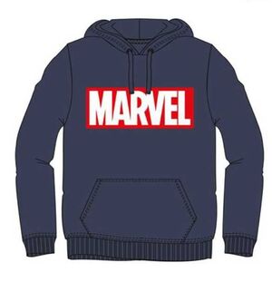 MARVEL SUDADERA AZUL CON CAPUCHA LOGO MARVEL S                             