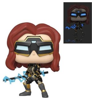 MARVEL AVENGERS (VIDEOJUEGO 2020) FIG 9CM POP VIUDA NEGRA GLOW  (CHASE)    