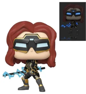 MARVEL AVENGERS (VIDEOJUEGO 2020) FIG 9CM POP VIUDA NEGRA GLOW  (CHASE)    