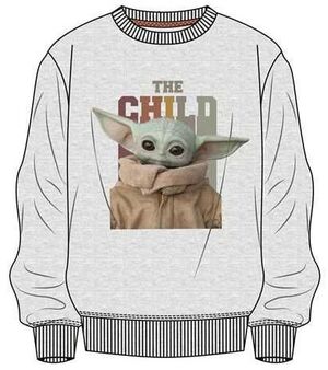 STAR WARS THE MANDALORIAN SUDADERA GRIS CLARO THE CHILD BABY YODA XXL      