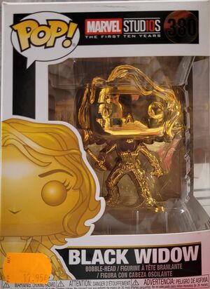 SALDO - MARVEL STUDIOS FIGURA 9 CM BLACK WIDOW (CHROME) POP! FUNKO 380