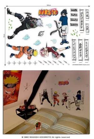 SALDO - NARUTO STICKERS MURAL SERIE 1 - ALDEA DE LA HOJA