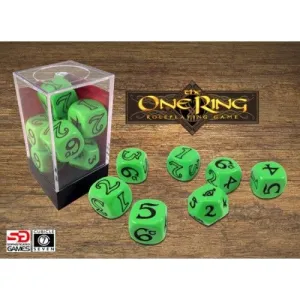 EL ANILLO UNICO JDR SET DADOS VERDE