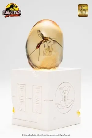 JURRASSIC PARK ESTUTUA ELEPHANT MOSQUITO EN AMBER 10 CM