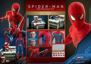 SPIDERMAN: NO WAY HOME FIGURA MOVIE MASTERPIECE 1/6 SPIDER-MAN (NEW RED AND BLUE SUIT) (DELUXE VERSION) 28 CM
