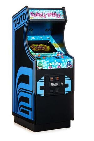 MÁQUINA ARCADE OFICIAL BUBBLE BOBBLE QUARTER DE 44 CM