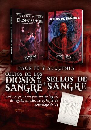 VAMPIRO LA MASCARADA JDR PACK CULTOS DE LOS DIOSES DE LA SANGRE + SELLOS DE SANGRE