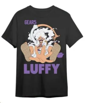 ONE PIECE CAMISETA NEGRA LUFFY GEAR5 T - XL