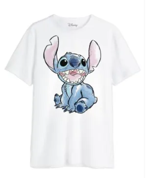 LILO Y STITCH DISNEY CAMISETA BLANCA ACUARELA STITCH T - L