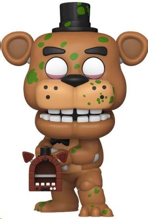 FUNKO FUSION POP! GAMES VINYL FIGURA FREDDY FAZBEAR WITH PIZZA LAUNCHER (CHASE) 9 CM