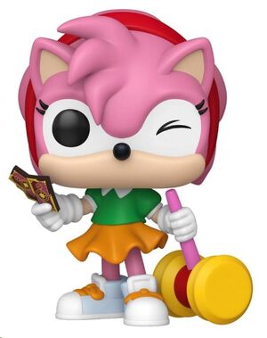 SONIC THE HEDGEHOG POP! GAMES VINYL FIG AMY ROSE WITH PIKO HAMMER CHASE 9 CM