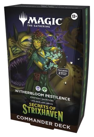 MAGIC - SECRETOS DE STRIXHAVEN MAZO DE COMMANDER WITHERBLOOM PESTILENCE (INGLÉS)