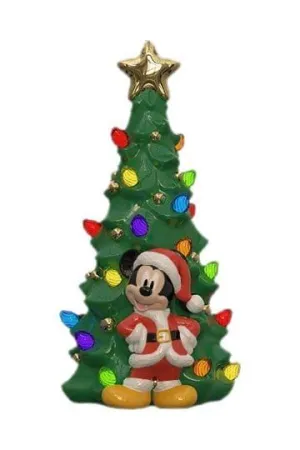 DISNEY ÁRBOL DE NAVIDAD DE CERÁMICA CON LUCES MICKEY MOUSE 15 CM
