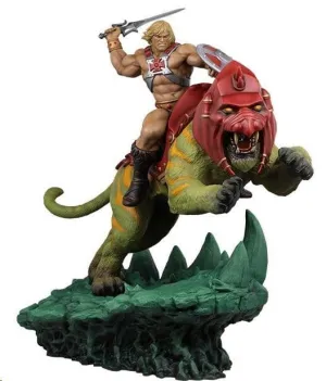 MASTERS DEL UNIVERSO 1/4 ESTATUA HE-MAN & BATTLE CAT 76 CM