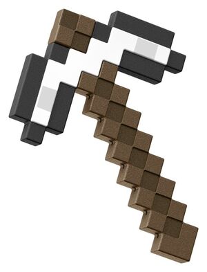 MINECRAFT RÉPLICA JUEGO DE ROL IRON PICKAXE 35 CM
