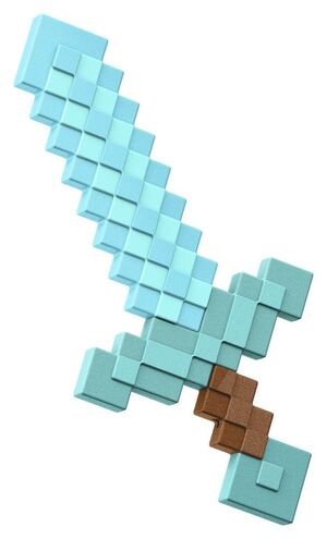 MINECRAFT RÉPLICA JUEGO DE ROL DIAMOND SWORD 43 CM