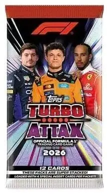 FÓRMULA 1 TURBO ATTAX 2026 SOBRE CON 12 CARTAS