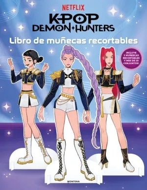 KPOP DEMON HUNTERS - LIBRO DE MUÑECAS RECORTABLES