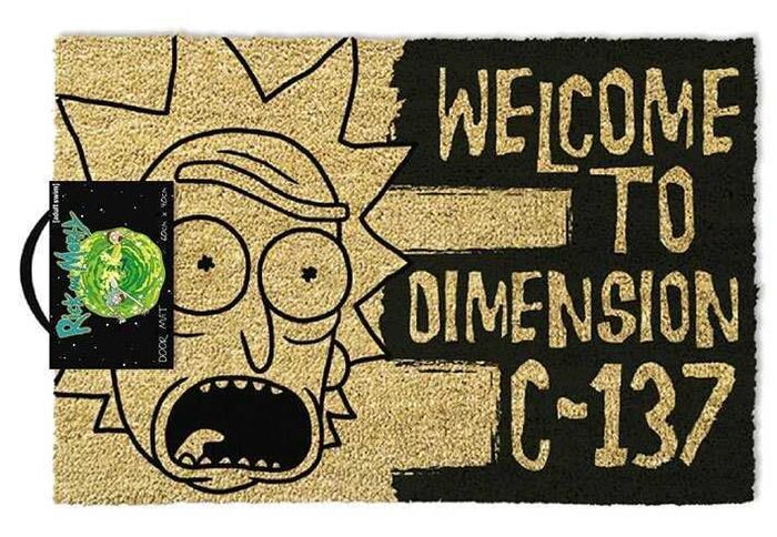 Rick & Morty Felpudo Dimension C-137 Black 40 x 57 cm 