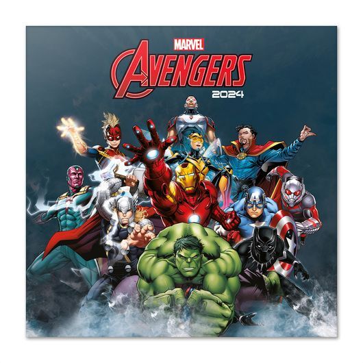 CALENDARIO 2024 MARVEL LOS VENGADORES 30 X 30. Estatuas y decoracion