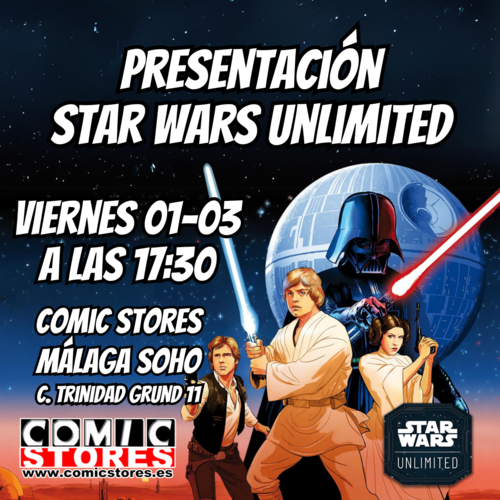 ¡Galaxias de diversión te esperan en la Presentación de Star Wars™: Unlimited en Comic Stores!