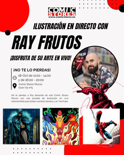 Ray Frutos vuelve a Comic Stores Murcia… ¡y esta vez lo hará dibujando en directo!