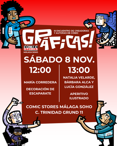 Gráficas! toma Comic Stores Málaga Soho con arte, risas y cómics
