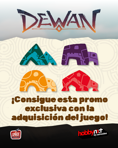 ¡Explora tierras salvajes con Dewan! Reserva el juegazo del mes y llévate 4 meeples exclusivos de regalo