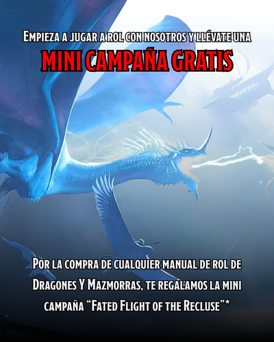 ¡Lleva tu rol GRATIS a los cielos de Eberron! Consigue una campaña exclusiva de regalo al comprar tus manuales de Dungeons & Dragons