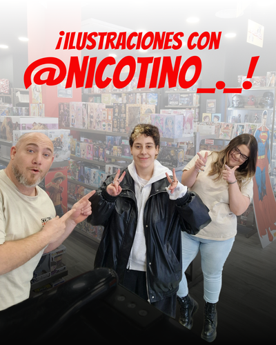 ¡El arte toma Comic Stores Murcia! Disfruta de una sesión de ilustración en vivo con @nicotino_._ y su estilo único