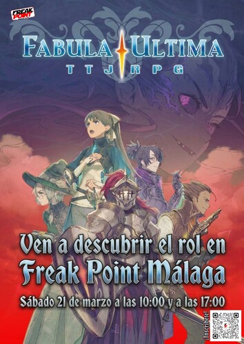 ¡Vive tu propio JRPG! Estrenamos Fabula Ultima en Freak Point Málaga con partidas exclusivas para novatos y veteranos