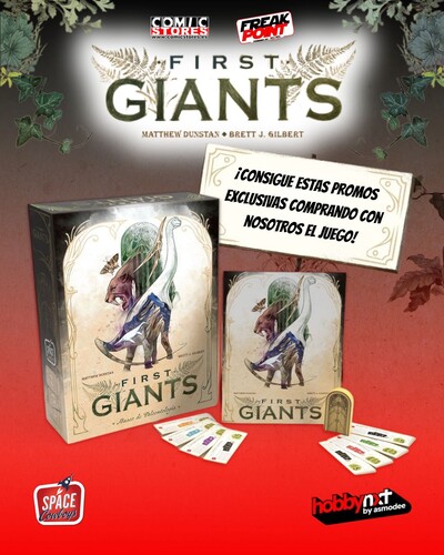 ¡Desentierra a los titanes del pasado! Reserva First Giants y llévate una miniexpansión exclusiva para tu museo