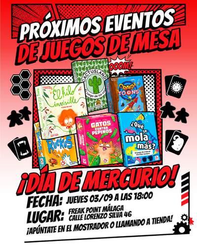 ¡Seis juegos para probar en una tarde! Vuelve el Día de Mercurio a Freak Point Málaga